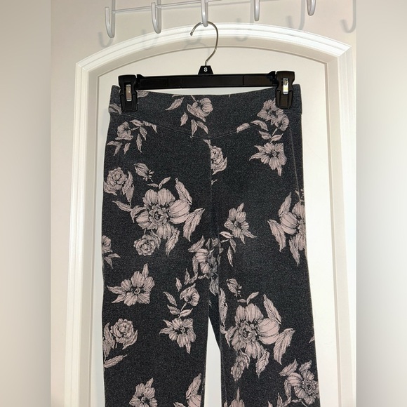 Boho Floral Black and Cream flare bell bottom Women's Pants cotton - Picture 2 of 8